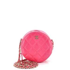 Chanel Round Clutch With Chain Quilted #251791C25B